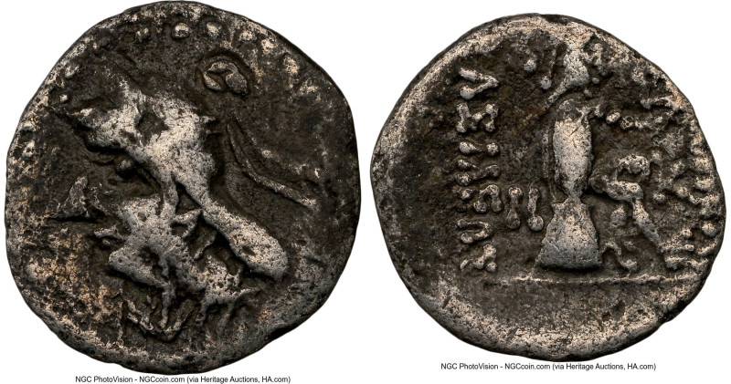 PARTHIAN KINGDOM. Phriapatios-Mithradates I (ca. 185-132 BC). AR obol (10mm, 1h)...