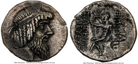 CHARACENE KINGDOM. Theoneseus I (ca. 25-19/8 BC). BI tetradrachm (29mm, 11.34 gm, 12h). NGC Choice VF 4/5 - 3/5. Diademed male head right wearing long...