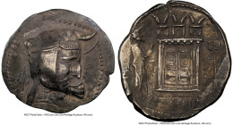 PERSIS KINGDOM. Ardaxsir (Artaxerxes) I (ca. 3rd century BC). AR tetradrachm (28mm, 13.81 gm, 9h). NGC Choice XF 4/5 - 3/5. Diademed head of Ardaxsir ...