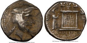 PERSIS KINGDOM. Ardaxsir (Artaxerxes) I (ca. 3rd century BC). AR drachm (16mm, 8h). NGC VF. Diademed head of Ardaxsir right, wearing kyrbasia / Fire t...