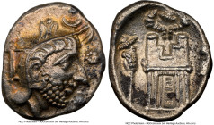 PERSIS KINGDOM. Uncertain King (ca. early-mid 2nd century BC). AR drachm (18mm, 4.00 gm, 6h). NGC AU 4/5 - 3/5. Head of uncertain king right with shor...