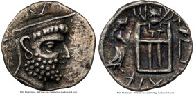 PERSIS KINGDOM. Darev (Darius) I (ca. 2nd century BC). AR drachm (19mm, 1h). NGC XF, light smoothing. Head of Darev right with short beard, wearing di...