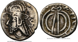 PERSIS KINGDOM. Uncertain King (ca. 1st century AD). AR hemidrachm (13mm, 2h). NGC VF. Diademed, draped bust of uncertain king left, with pointed bear...