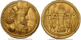 SASANIAN KINGDOM. Shahpur (Sabuhr) I the Great (AD 240-272). AV dinar (21mm, 7.38 gm, 2h). NGC MS 5/5 - 3/5, scuff. Mint I ("Ctesiphon"), Phase 2, ca....
