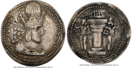 SASANIAN KINGDOM. Shahpur (Sabuhr) I the Great (AD 240-272). AR drachm (27mm, 4.33 gm, 3h). NGC Choice VF 4/5 - 4/5. Mint III ("Hamadan"), Phase 2, ca...