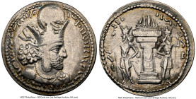 SASANIAN KINGDOM. Shahpur (Sabuhr) I the Great (AD 240-272). AR drachm (24mm, 4.38 gm, 3h). NGC Choice VF 4/5 - 3/5, brushed. Mint I ("Ctesiphon"), Ph...