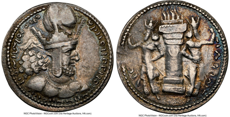 SASANIAN KINGDOM. Shahpur (Sabuhr) I the Great (AD 240-272). AR drachm (23mm, 4....