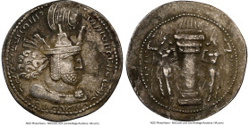 SASANIAN KINGDOM. Shahpur (Sabuhr) I the Great (AD 240-272). AR drachm (27mm, 4.29 gm, 3h). NGC Choice VF 4/5 - 2/5. Mint I ("Ctesiphon"). Phase 1b, c...
