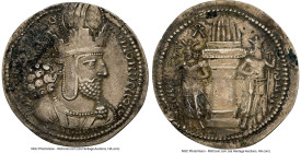 SASANIAN KINGDOM. Shahpur (Sabuhr) I the Great (AD 240-272). AR drachm (27mm, 3h). NGC Choice VF. Mint I ("Ctesiphon"), Phase 2, ca. AD 260-272. Bust ...