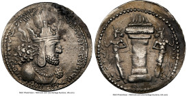 SASANIAN KINGDOM. Shahpur (Sabuhr) I the Great (AD 240-272). AR drachm (27mm, 9h). NGC Choice VF. Mint III ("Hamadan"), Phase 1b, ca. AD 244-252/3. Bu...