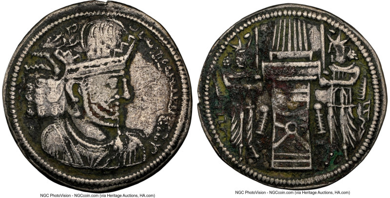 SASANIAN KINGDOM. Shahpur (Sabuhr) II (AD 309-379). AR drachm (22mm, 3.74 gm, 2h...