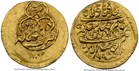 Zand. Karim Khan (AH 1166-1193 / AH 1753-1779) gold 1/4 Mohur AH 1188 (AD 1774/1775) MS62 NGC, Yazd mint, KM525.9. 2.73gm. From the Dynasty Collection...
