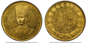 Nasir al-Din Shah gold 2 Toman AH 1299 (AD 1881/1882) MS61 PCGS, Tehran mint, KM942. From the Dynasty Collection, #102 HID09801242017 © 2023 Heritage ...