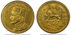 Reza Shah gold 1/2 Pahlavi SH 1312 (AD 1933) AU Details (Cleaned) PCGS, KM1132. From the Dynasty Collection, #39 HID09801242017 © 2023 Heritage Auctio...