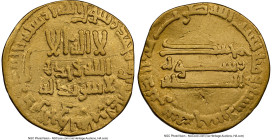 Abbasid. al-Mahdi (AH 158-169 / AD 775-795) gold Dinar AH 165 (AD 781/782) Clipped NGC, No mint, A-214. 3.79gm. From the Dynasty Collection, #314 HID0...