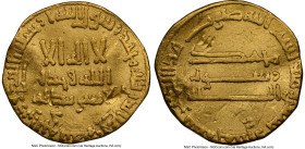 Abbasid. al-Mahdi (AH 158-169 / AD 775-795) gold Dinar AH 165 (AD 781/782) Clipped NGC, No mint, A-214. 3.78gm. From the Dynasty Collection, #327 HID0...