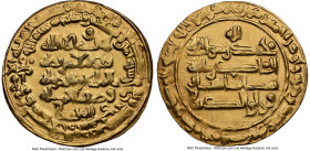 Buwayhid. Baha' al-Dawla Abu Nasr (AH 379-403 / AD 989-1012) gold Dinar AH 398 (AD 1007/1008) UNC Details (Cleaned) NGC, Suq al-Ahwaz mint, A-1573. 4....