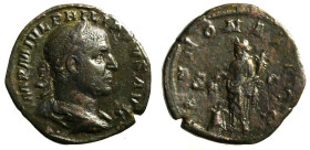 FILIPPO PADRE (244-249) Sesterzio. Busto laur. a ds. R/ Annona stante a sn.; in basso, un modio. AE (g. 13,57 mm. 29) C. 26, RIC 168a. +BB