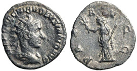 VOLUSIANO (251-252) Antoniniano. Busto rad. a ds. R/ Pax stante a sn. con ramoscello e scettro. AR. (g. 1,8 mm. 20) C. 70; RIC 179. Raro MB