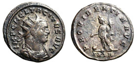 TACITO (275-276)Antoniniano per Roma. Busto rad. a ds. R/ Provvidenza stante a sn. AE arg (g. 3,7 mm. 21) C. 100; RIC 92. Raro SPL