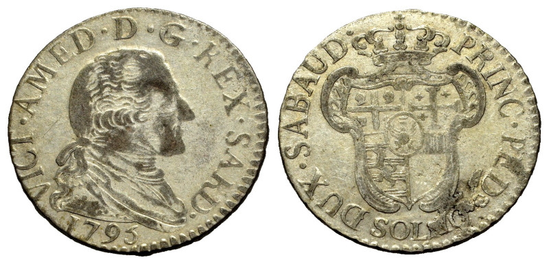 Savoia. Vittorio Amedeo III (1773-1796). Torino. 10 Soldi 1795. MI (2,79 g). D/ ...