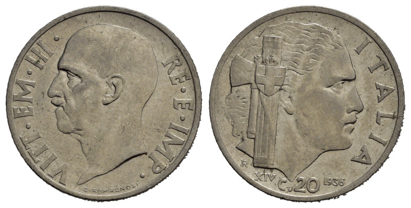 Regno d'Italia. Vittorio Emanuele III (1900-1943). 20 centesimi 1936 "Impero". G...