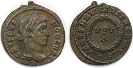 Römische Münzen, MÜNZEN DER RÖMISCHEN KAISERZEIT. Crispus (317-326 n. Chr). Follis 320-321 n. Chr., Rom. (2,49 g. 19 mm) Vs.: CRISPVS NOB CAES, Kopf m...