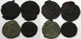 Römische Münzen, Lots und Sammlungen römischer Münzen. MÜNZEN DER RÖMISCHEN KAISERZEIT. Lot von 4 Münzen ND. Schön-sehr schön