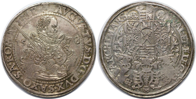 Altdeutsche Münzen und Medaillen, SACHSEN - ALBERTINE. August (1553-1586). Taler...