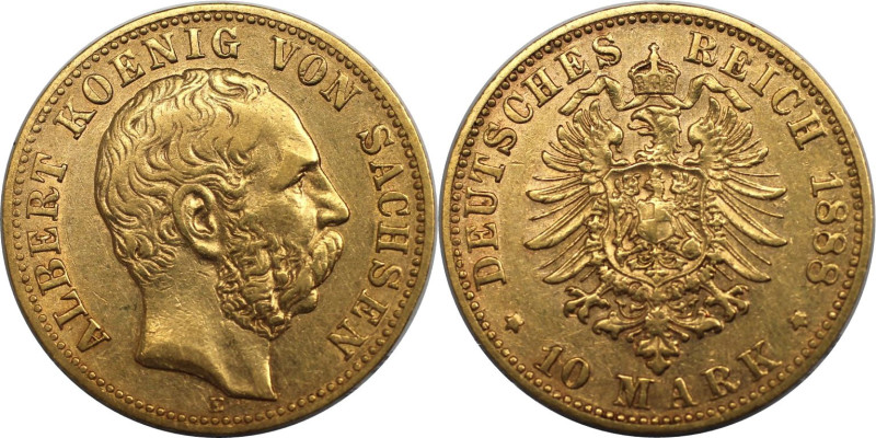 Deutsche Münzen und Medaillen ab 1871, REICHSGOLDMÜNZEN, Sachsen. Albert (1873-1...