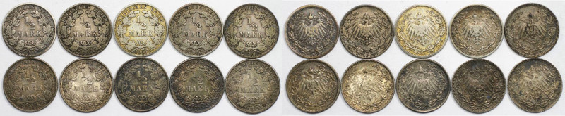 Deutsche Münzen und Medaillen ab 1871, LOTS UND SAMMLUNGEN. REICHSKLEINMÜNZEN. 1...