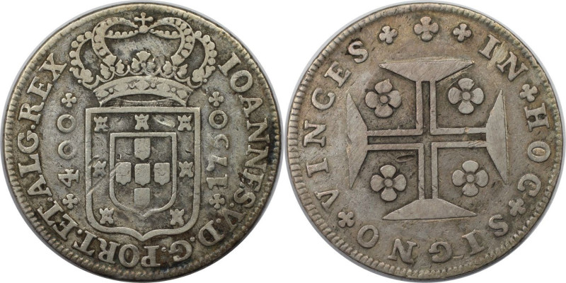 Europäische Münzen und Medaillen, Portugal. João V. 400 Reis 1750, Silber. KM 17...