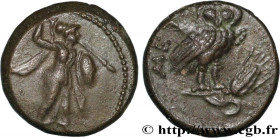 LUCANIA - METAPONTUM
Type : Demi-unité 
Date : c. 250-207 AC. 
Mint name / Town : Métaponte, Lucanie 
Metal : copper 
Diameter : 14,5  mm
Orientation ...