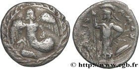 SICILY - KAMARINA
Type : Litra 
Date : c. 461 - 440/435 AC. 
Mint name / Town : Camarina, Sicile 
Metal : silver 
Diameter : 12,5  mm
Orientation dies...