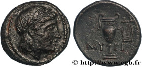 AIOLIS - MYRINA
Type : Unité 
Date : c. 150-140 AC. 
Mint name / Town : Myrhina, Éolide 
Metal : copper 
Diameter : 16  mm
Orientation dies : 12  h.
W...