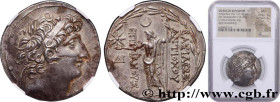 SYRIA - SELEUKID KINGDOM - ANTIOCHUS VIII GRYPUS
Type : Tétradrachme 
Date : c. 115-113 AC. 
Mint name / Town : Aké-Ptolémais,Phénicie 
Metal : silver...