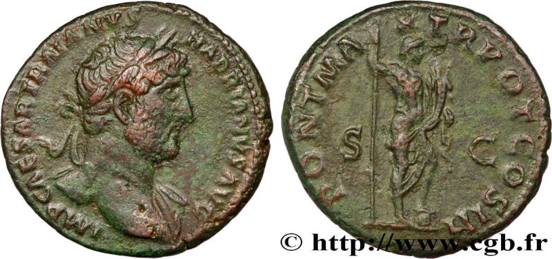 HADRIAN
Type : As 
Date : 121 
Mint name / Town : Rome 
Metal : copper 
Diameter...