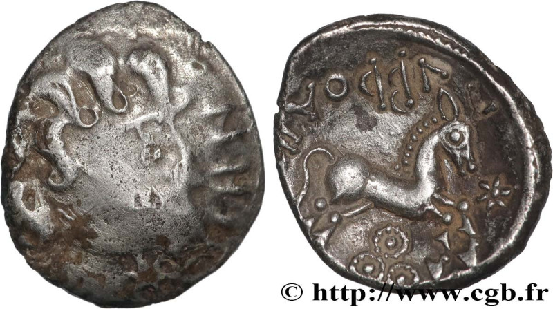 GALLIA BELGICA - SUESSIONES (Area of Soissons)
Type : Denier au cheval NIDE/ALAB...