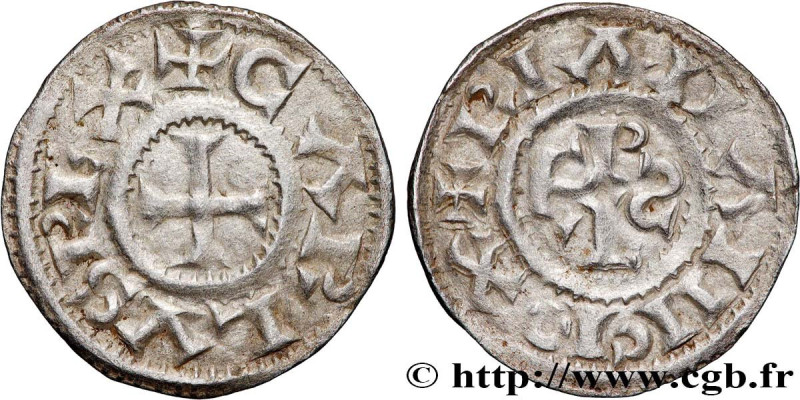 CHARLES III THE SIMPLE
Type : Denier 
Date : c. 883-888 
Date : n.d. 
Mint name ...