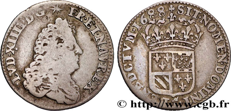 LOUIS XIV "THE SUN KING"
Type : Seizième d'écu de Flandre 
Date : 1688 
Mint nam...