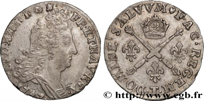 LOUIS XIV "THE SUN KING"
Type : Dix sols aux insignes 
Date : 1707 
Mint name / ...