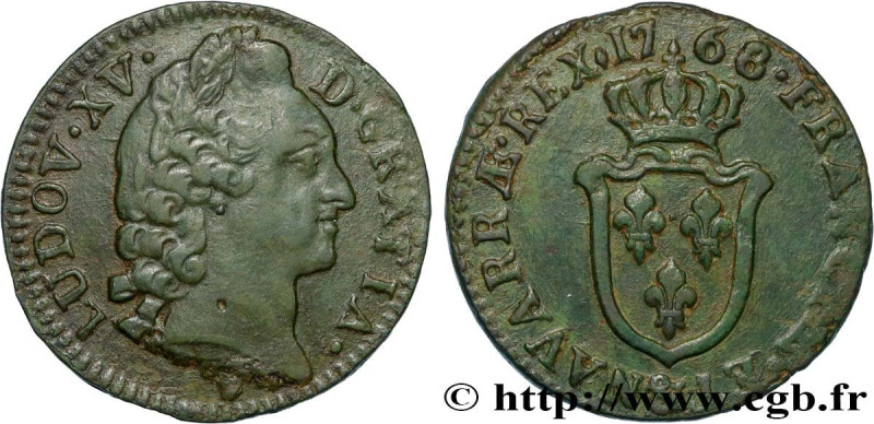 LOUIS XV THE BELOVED
Type : Sol d'Aix 
Date : 1768 
Mint name / Town : Aix-en-Pr...