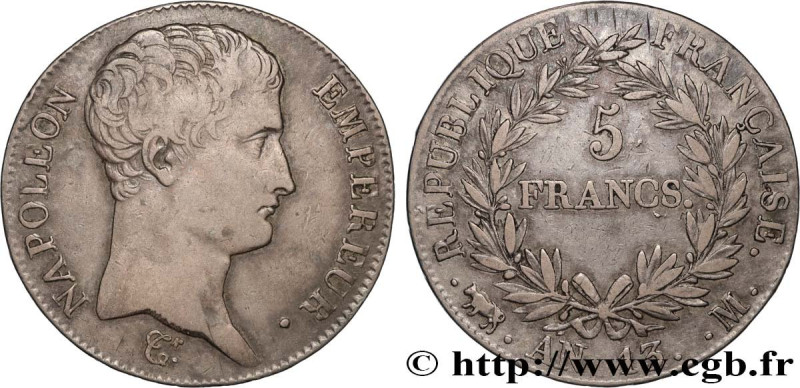 PREMIER EMPIRE / FIRST FRENCH EMPIRE
Type : 5 francs Napoléon Empereur, Calendri...