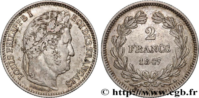 LOUIS-PHILIPPE I
Type : 2 francs Louis-Philippe 
Date : 1847 
Mint name / Town :...