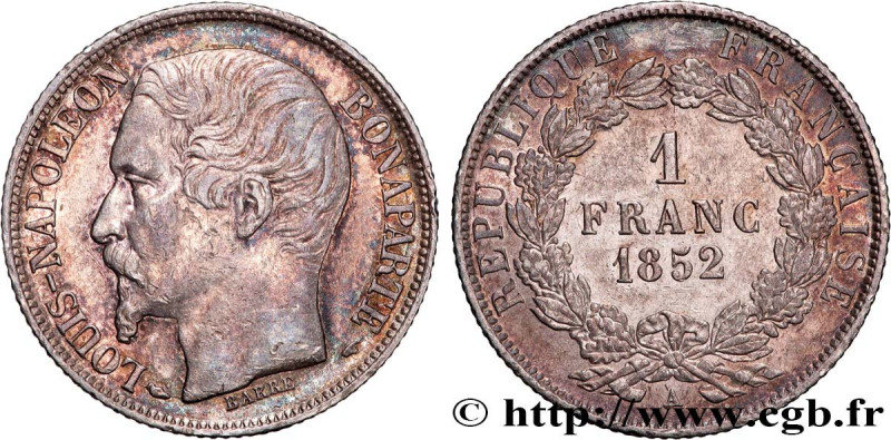 II REPUBLIC
Type : 1 franc Louis-Napoléon 
Date : 1852 
Mint name / Town : Paris...