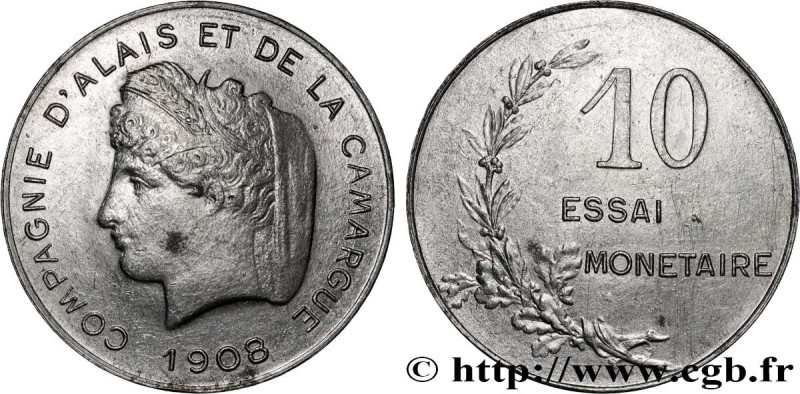 III REPUBLIC
Type : Essai monétaire module “10” 
Date : 1908 
Metal : aluminium ...