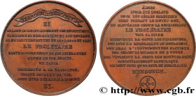 SECOND REPUBLIC
Type : Médaille, Constat amer sur le prolétaire, critique de la République 
Date : 1848 
Metal : bronzed tin 
Diameter : 45  mm
Weight...