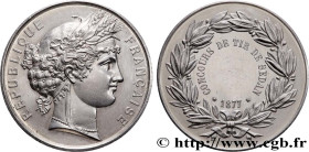 III REPUBLIC
Type : Médaille, Concours de tir de Sedan 
Date : 1877 
Metal : silver 
Diameter : 50  mm
Weight : 59,80  g.
Edge : lisse + abeille ARGEN...