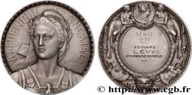 III REPUBLIC
Type : Médaille, Sénat, Sténographe-réviseur 
Date : 1930 
Metal : silver 
Millesimal fineness : 850  ‰
Diameter : 58,5  mm
Engraver : PI...