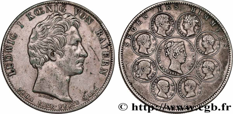 GERMANY - KINGDOM OF BAVARIA - LUDWIG I
Type : Thaler historique 
Date : 1828 
M...